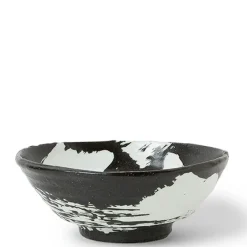 MIYA Company White Brush Stroke 8" Bowl Clearance