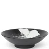 MIYA Company White Brush Stroke 9.75" Serving Bowl Clearance