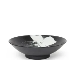 MIYA Company White Brush Stroke 9.75" Serving Bowl Clearance