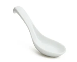 MIYA Company White Porcelain Soup Spoon With Stopper Best